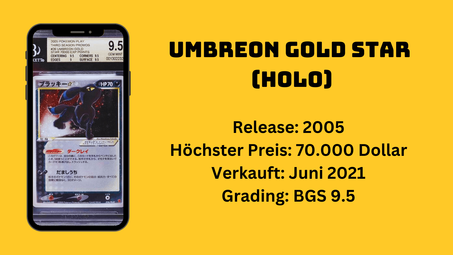 Umbreon Gold Star Holo